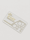 Business Cards — Clear Acrylic & Gold Foil